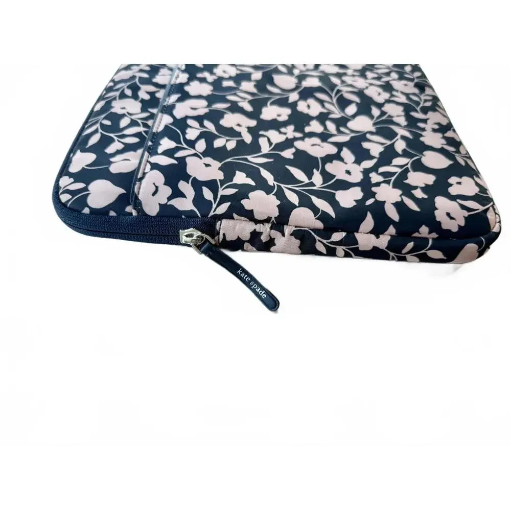 Kate Spade Black & White Floral Padded Laptop Case Sleeve